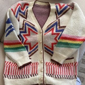 Colorful Geometric Patterned Women's Sweater